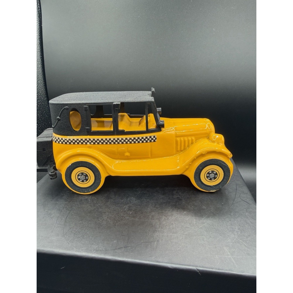 🏁🚗 Avon Checker Cab Cologne Decanter Empty Bottle Vintage Collectible 🏁